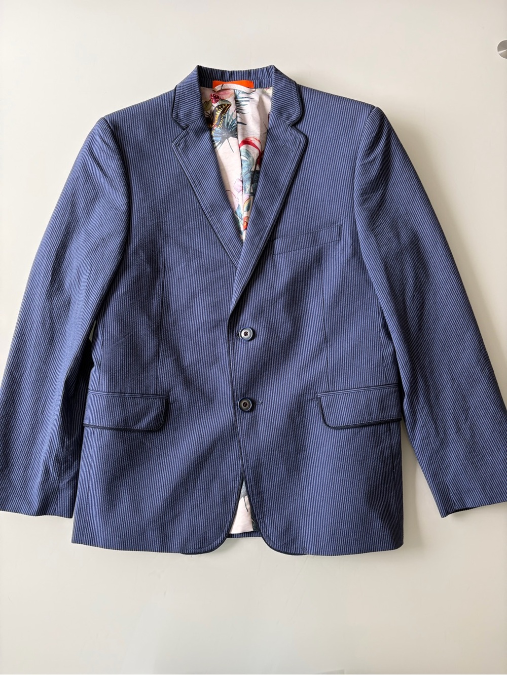 TALLIA boys' seersucker pinstripe blazer sz 14